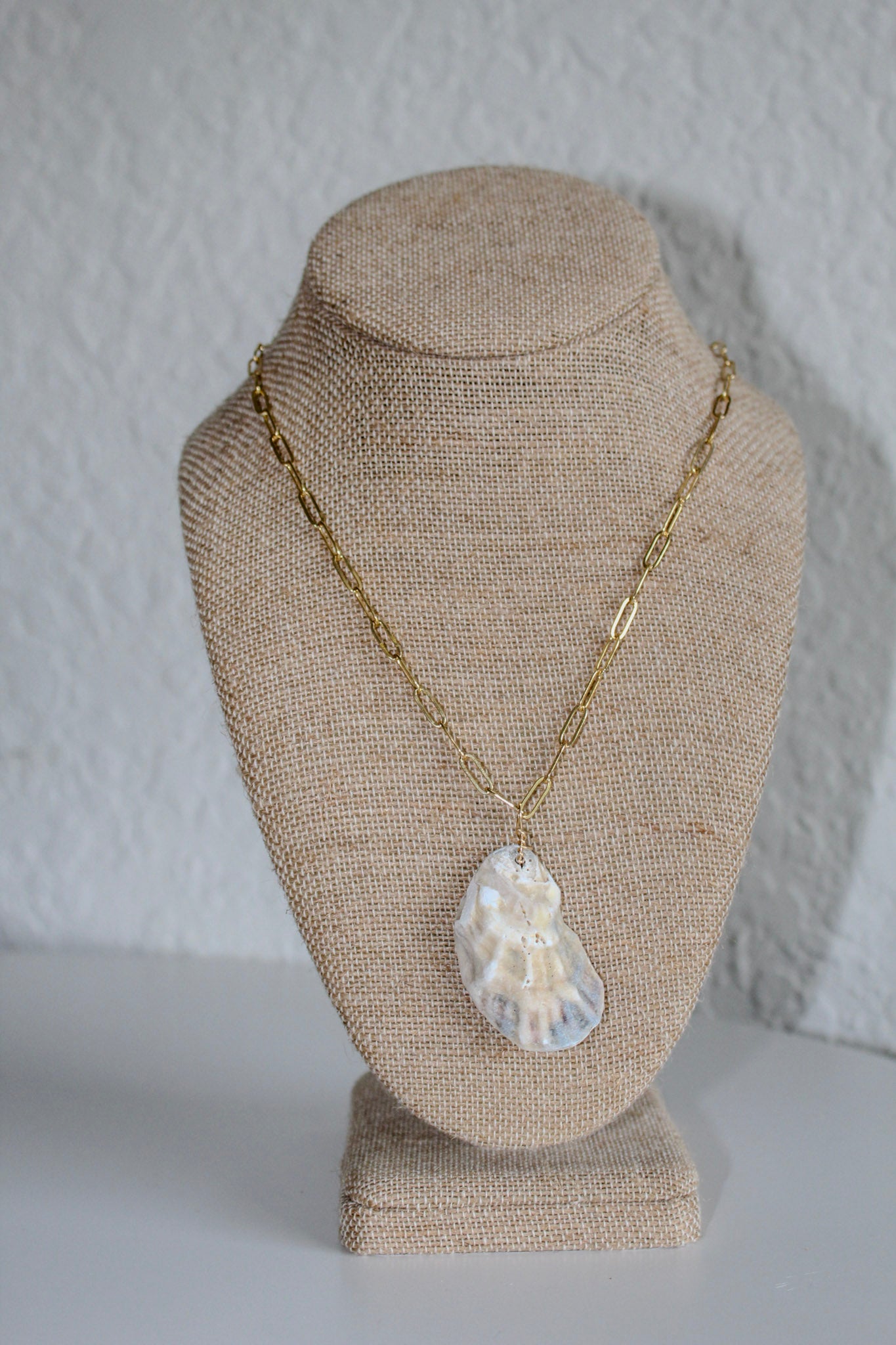 Oyster shell necklace