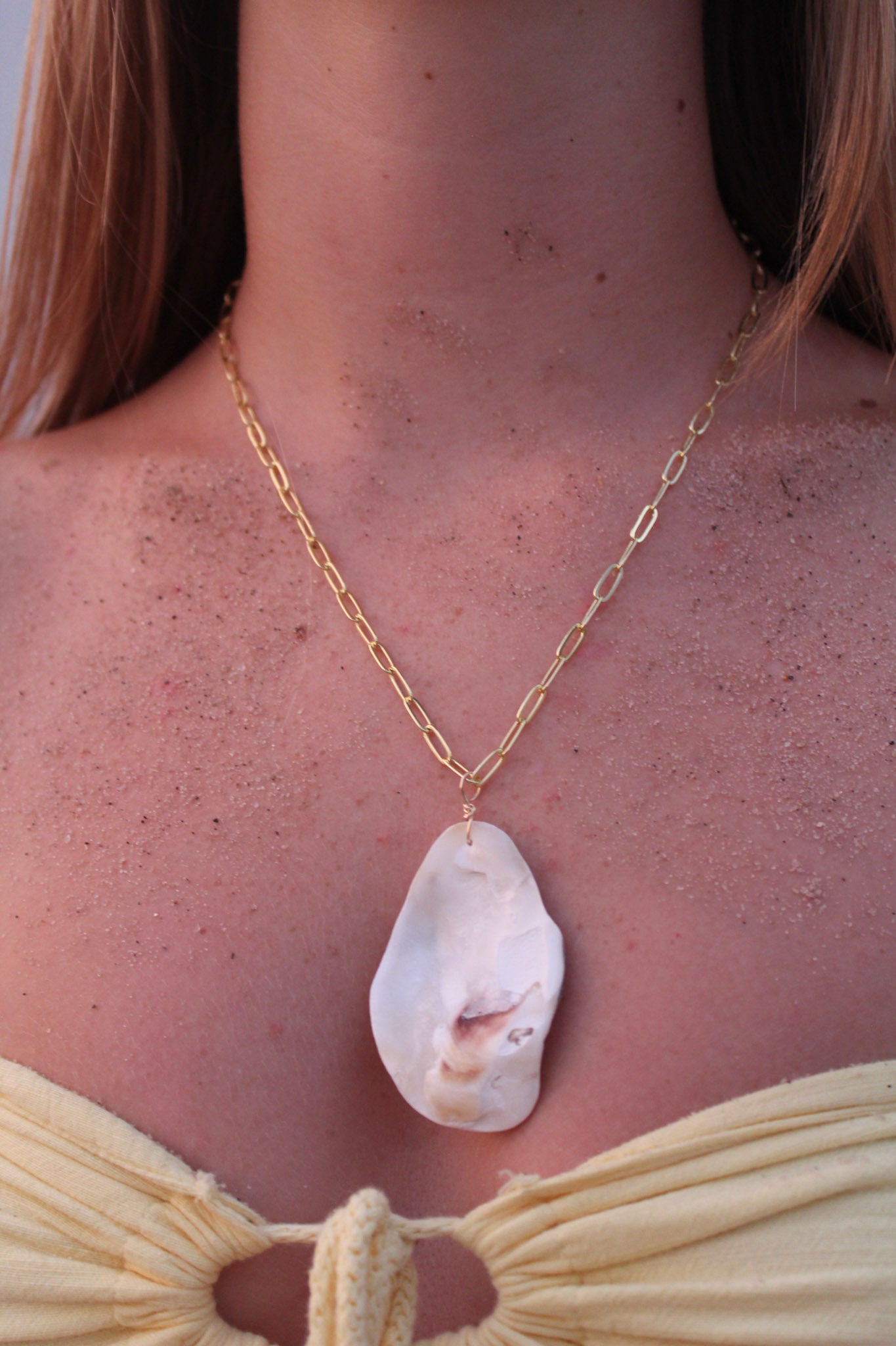 Oyster shell necklace